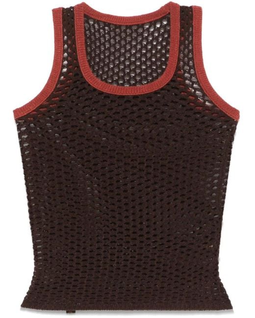 Isa Boulder Black Fishnet Tank Top
