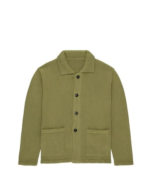 Fortela Green Beta Buttoned Cotton Cardigan for men