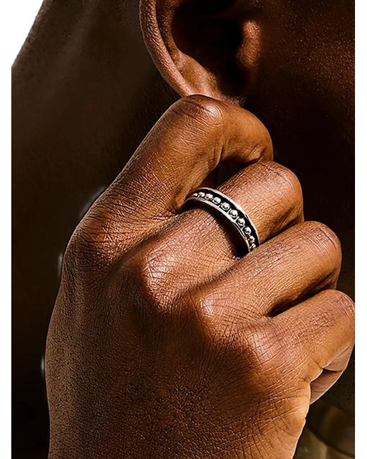 John Hardy White Nailhead Ring for men