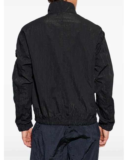 Stone Island Blue Logo-Patch Jacket for men