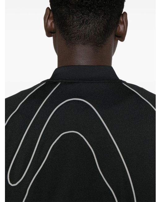 Y-3 Black Appliqué-detail Zip-up Sweatshirt for men