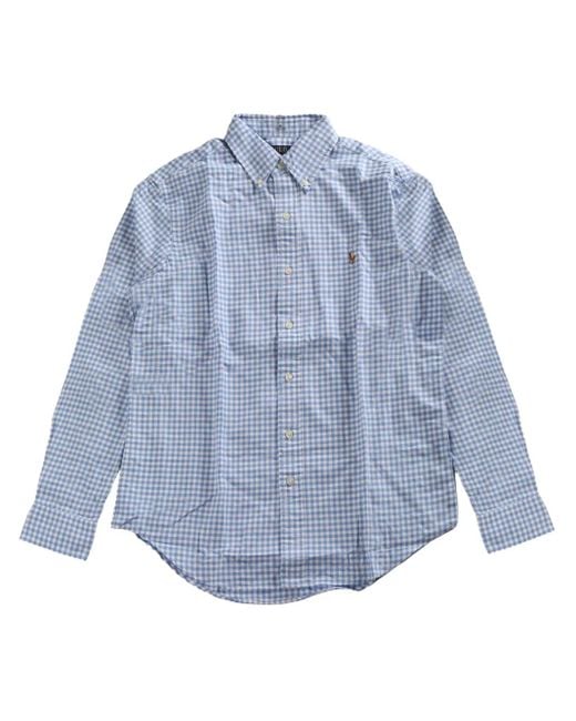 Polo Ralph Lauren Blue Check-Print Cotton Shirt for men