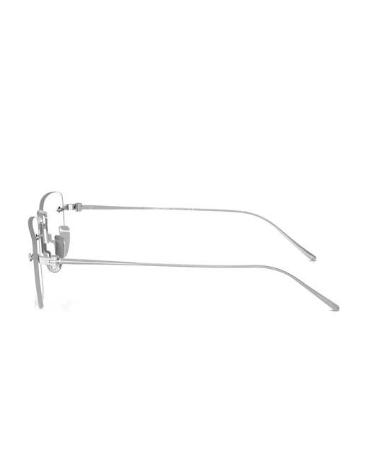 Giorgio Armani Metallic Titanium Square Glasses for men