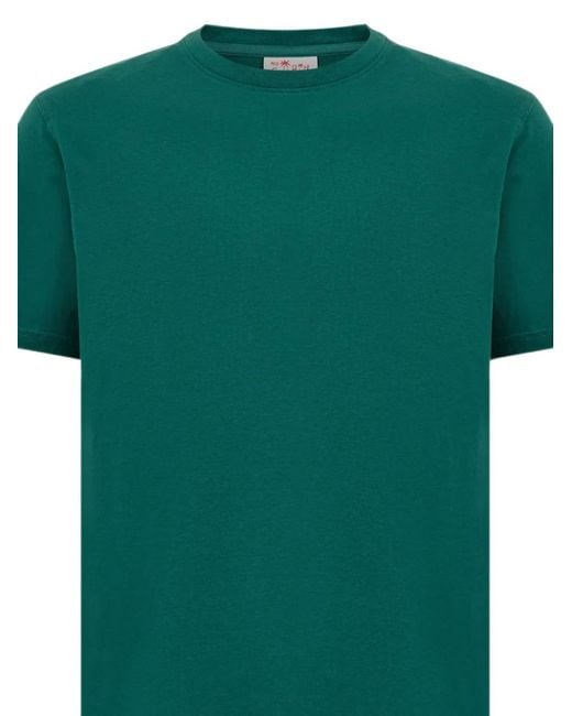 Mc2 Saint Barth Green Dover Logo-Embroidered T-Shirt for men