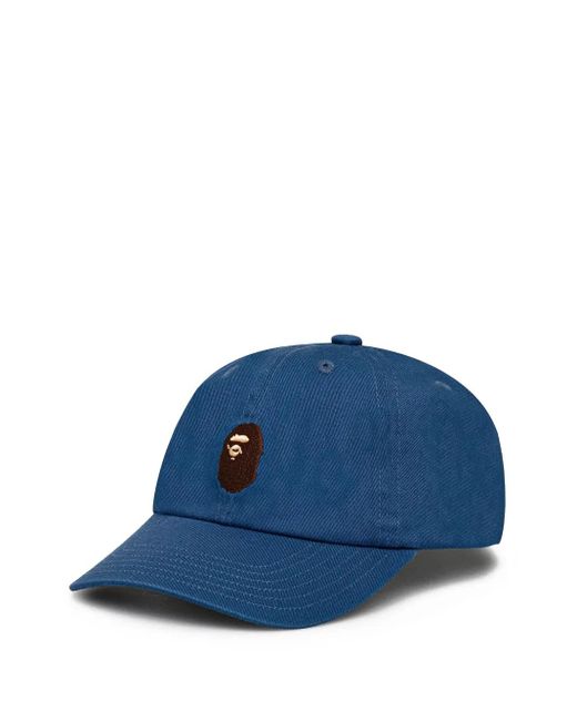 A Bathing Ape Baseballkappe mit Logo-Stickerei in Blue für Herren