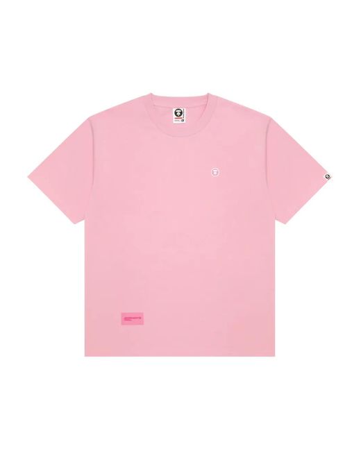 メンズ Aape By A Bathing Ape ロゴ Tシャツ Pink