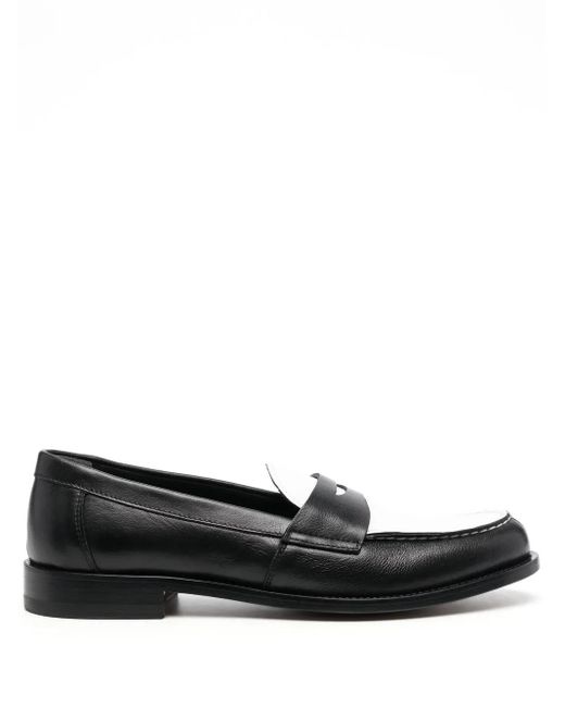 Scarosso Black Two-Tone Loafers