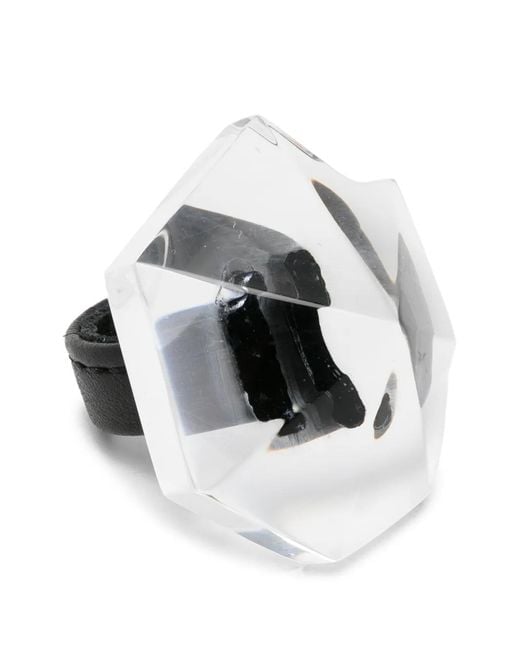 Monies White Faceted Ring