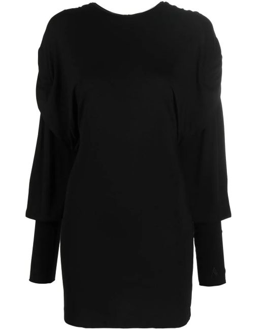 The Attico Black Chic Mini Suit Dress For