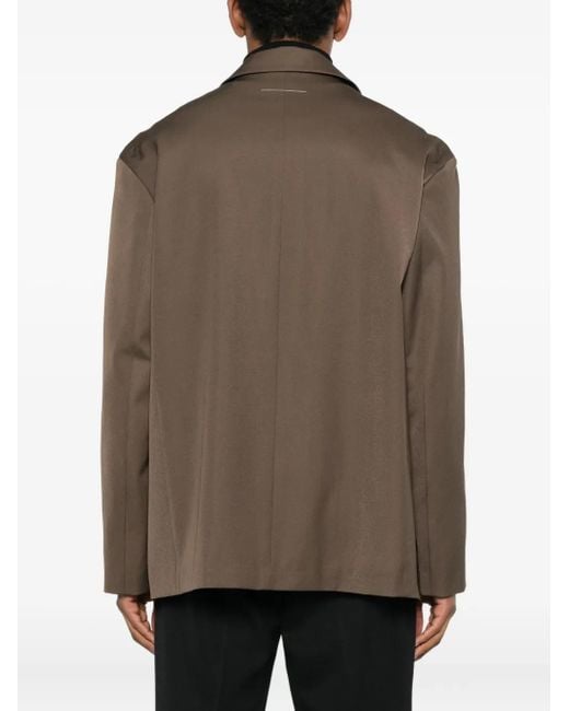 MM6 by Maison Margiela Brown Patch-Pocket Blazer for men
