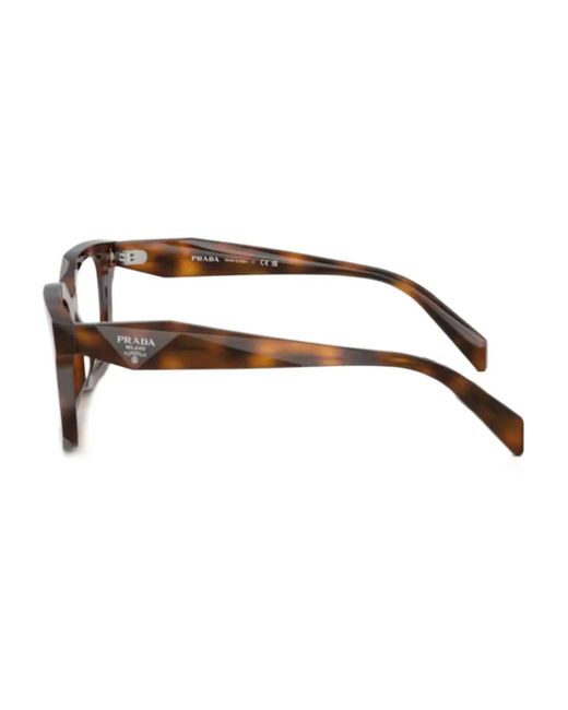 Prada Brown Geometric-Frame Glasses
