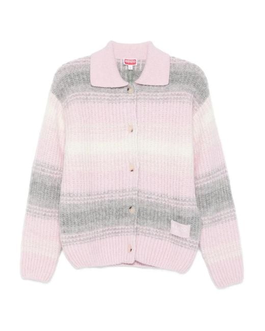 Cárdigan a rayas KENZO de color Pink