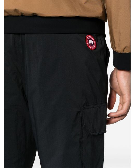 Pantalones rectos con cintura elástica Canada Goose de hombre de color Black