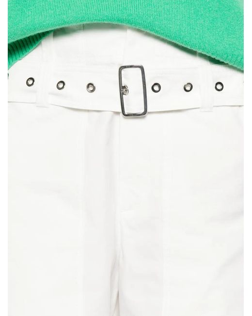 Seafarer White Melie Belt-Loop Trousers