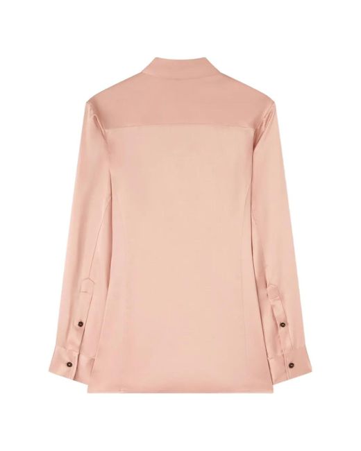 RETORI Pink Silk Long-Sleeve Shirt