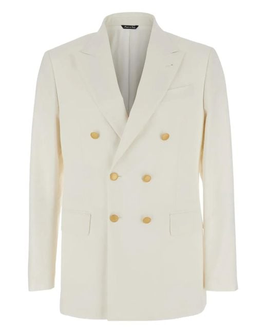 メンズ Reveres 1949 バージンウールコットン ジャケット White