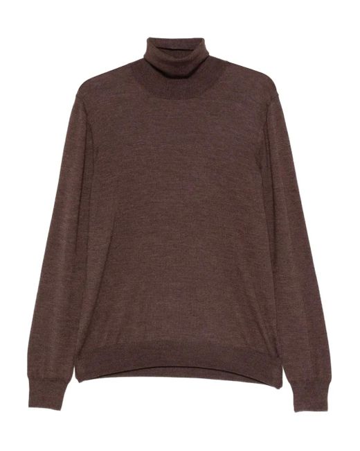 Tagliatore Brown Turtleneck for men