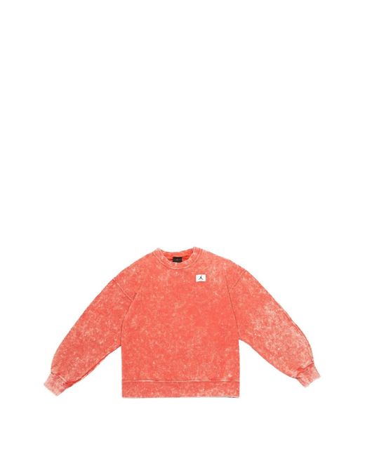 Nike Red Flight Washed Crew-Neck Sweatshirt
