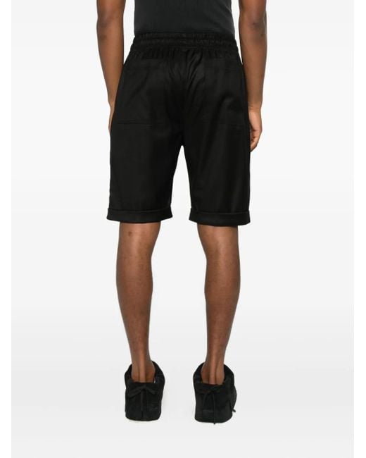 Hamza Shorts Met Elastische Taille En Manchetten in het Black voor heren