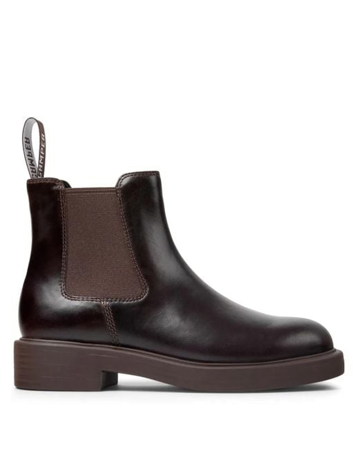 Camper Brown Recycled Leather Slip-On Ankle Boots