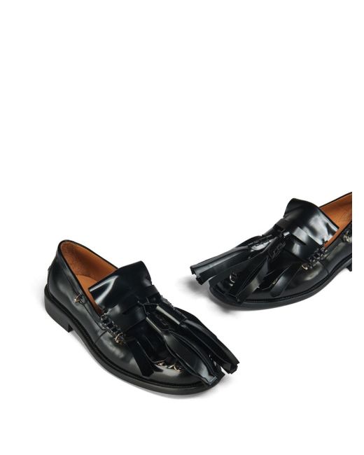 Marni Black Tassel-detail Leather Loafers