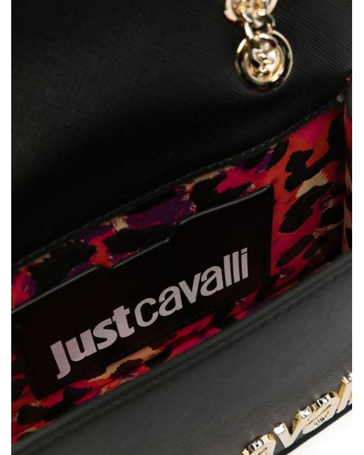 Just Cavalli Black Logo Lettering Shoulder Bag