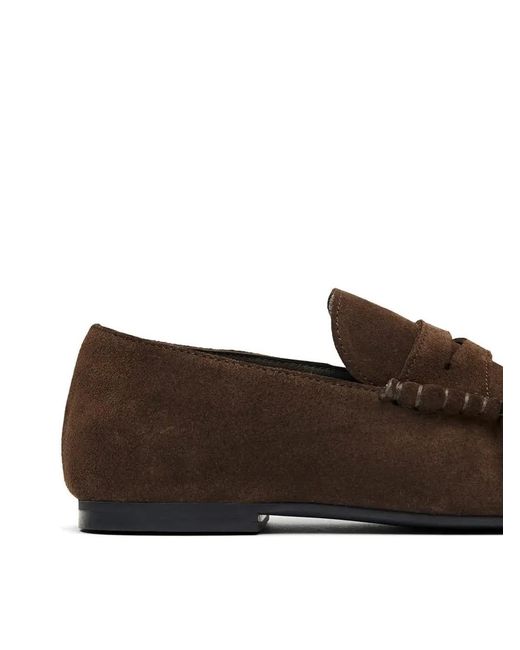 Alohas Brown Aven Ruffled Loafers