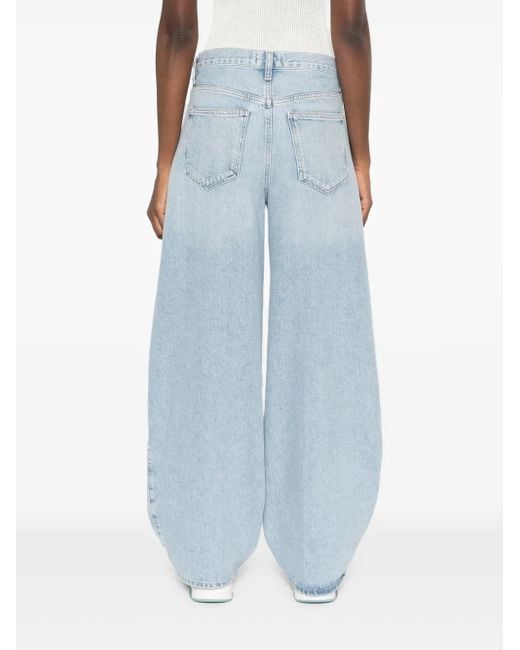 Agolde Jeans Met Verticale Zoom in het Blue