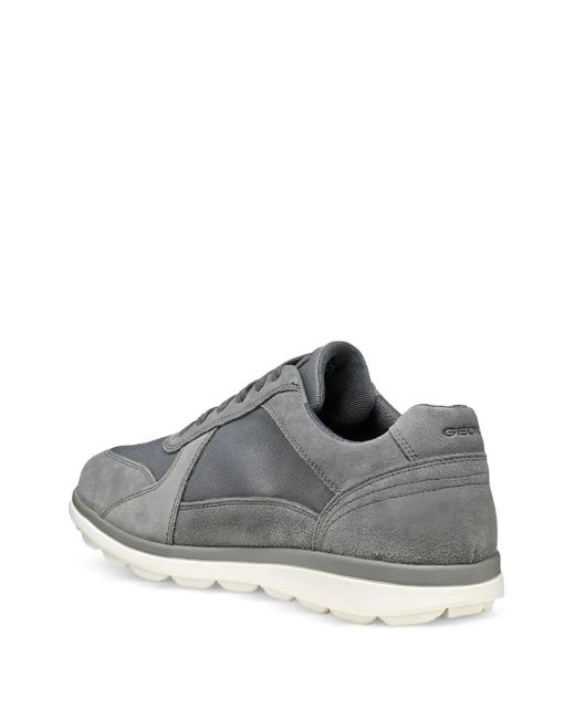 Geox Gray Spherica Mesh-Panel Sneakers for men