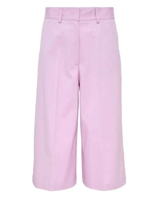 MSGM Pink High-Waisted Culottes