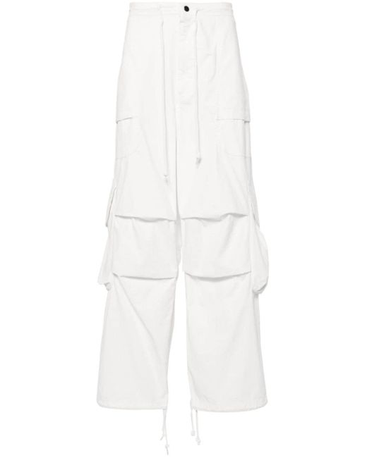 Pantalon droit en coton à poches cargo Entire studios en coloris White