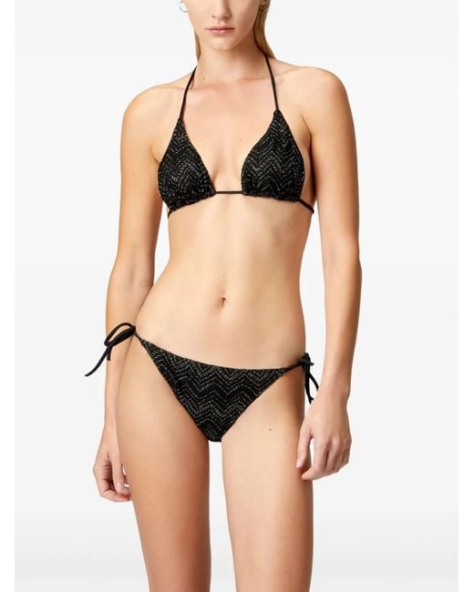 Missoni Black Zigzag-Knit Bikini Set