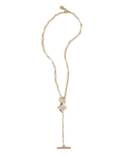 Mulberry White Iris Mother-Of-Pearl Necklace
