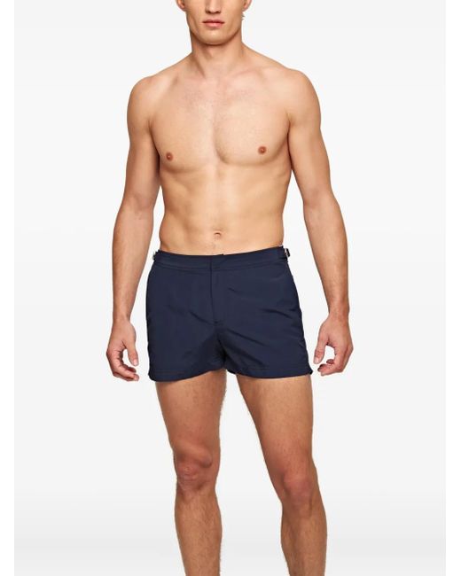 Orlebar Brown Blue Springer Buckle-Detail Swim Shorts for men