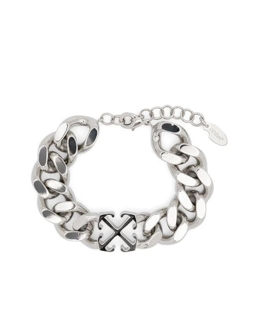 Off-White c/o Virgil Abloh White Enamel Arrow Bracelet for men