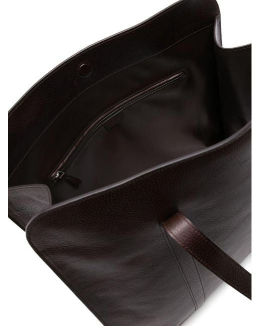 The Row Brown Ben Leather Tote Bag