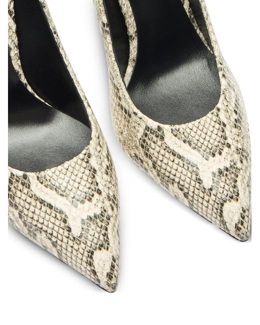 Casadei White Blade Python-Print Pumps