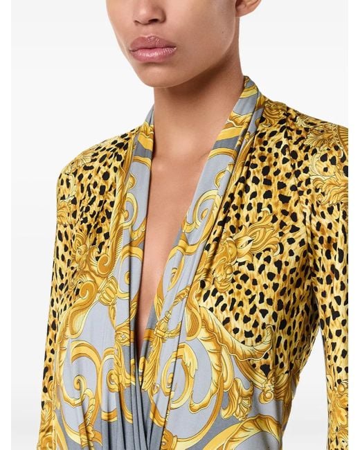 Body Con Stampa Grafica di Versace in Yellow