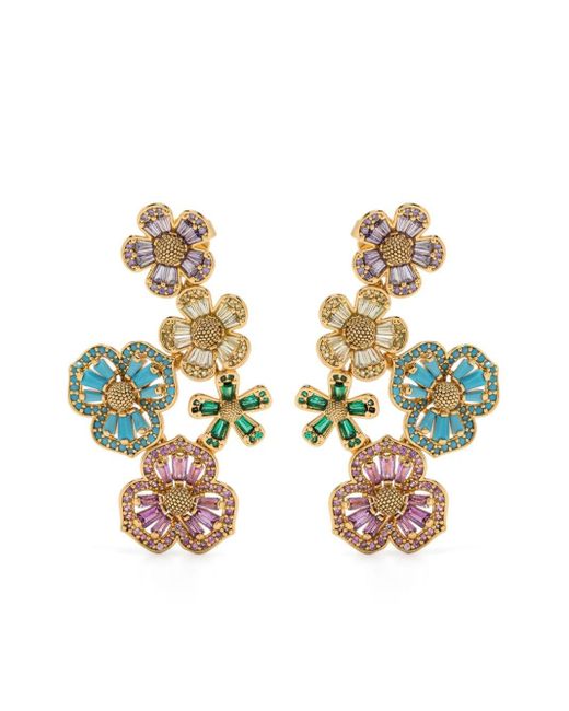 Kate Spade Metallic Fleurette Crystal-embellished Earrings