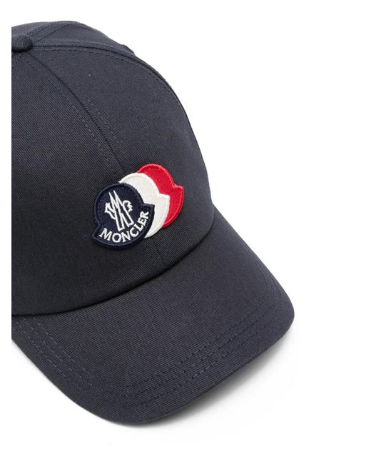 Moncler Blue Logo-Patch Cap