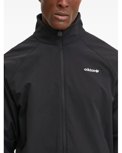Adidas Black Zip-Up Logo Jacket for men