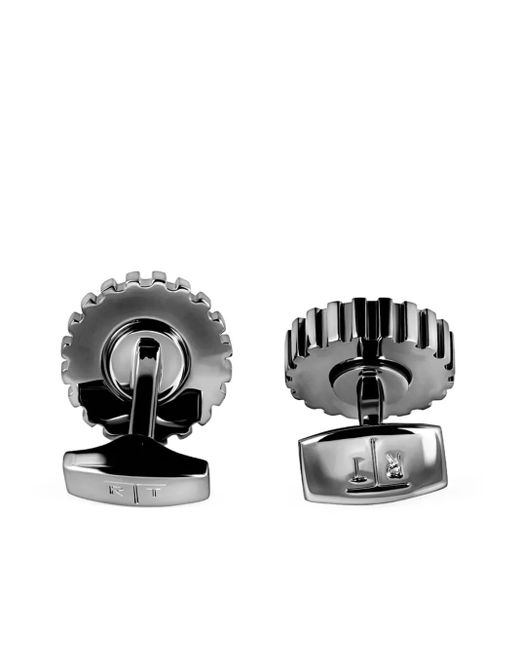 Tateossian Black Rotare Gear Cufflinks for men