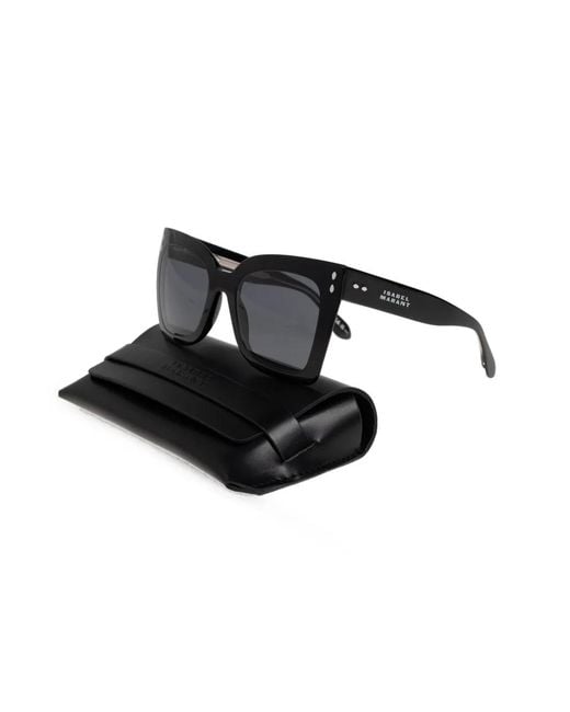 Isabel Marant Black Square-Frame Sunglasses