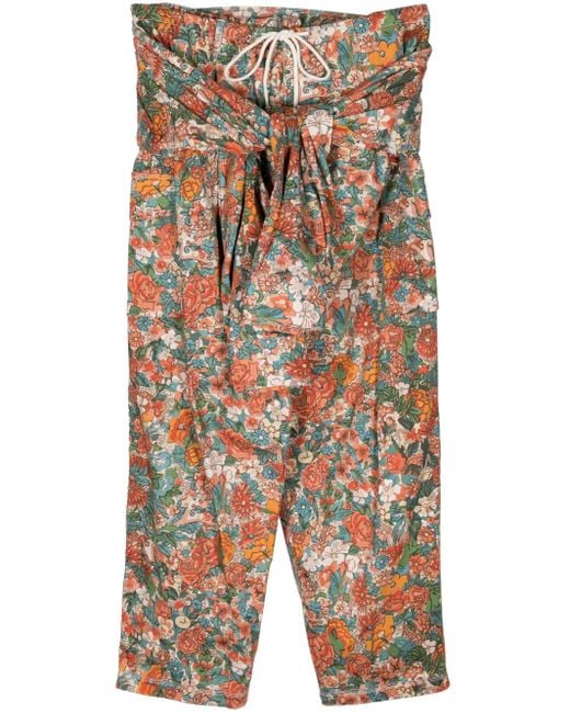 Act No1 Blue Tied-Waist Cargo Trousers