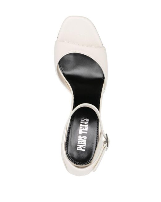 Paris Texas White Fiona 100mm Leather Sandals