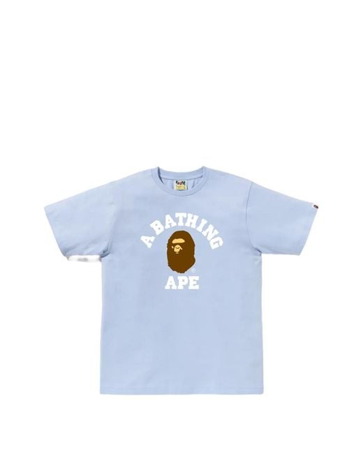 A Bathing Ape Blue Graphic T-Shirt for men