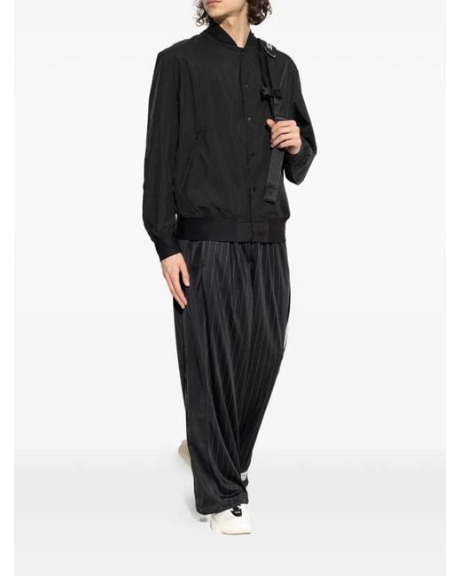 Y-3 Black Collegiate Ribbed Bomber Jacket for men