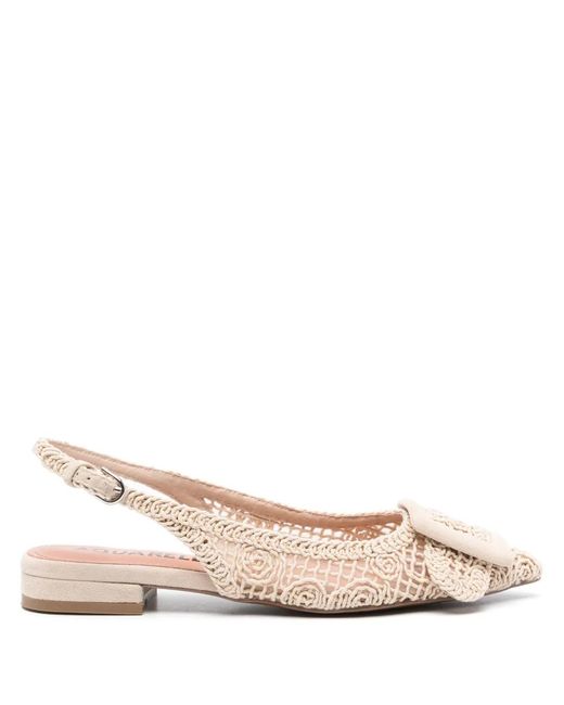 Bibi Lou Pink Dalila Interwoven-Design Ballerina Shoes