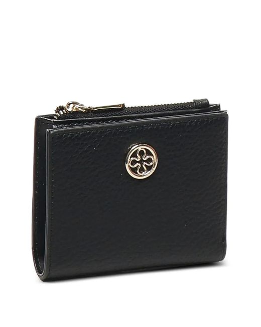 V73 Black Logo-Plaque Zip-Top Wallet