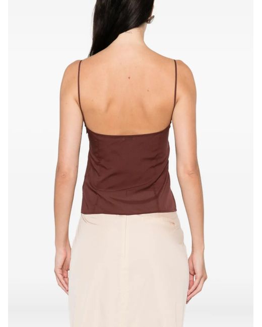 St. Agni Red Strapless Top